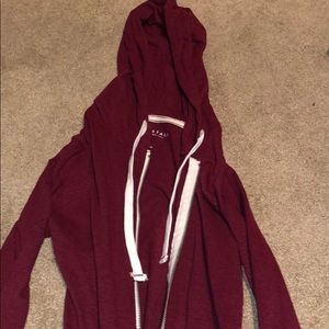 Maroon Zip-Up Hoodie